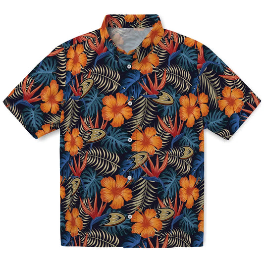 Anaheim Ducks Hawaiian Shirt - Hibiscus Foliage – Moonbestprint