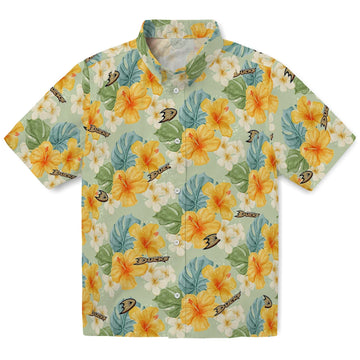 Anaheim Ducks Hawaiian Shirt - Hibiscus Mood - Moonbestprint