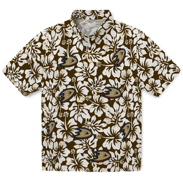 Anaheim Ducks Hawaiian Shirt - Hibiscus Motif – Moonbestprint