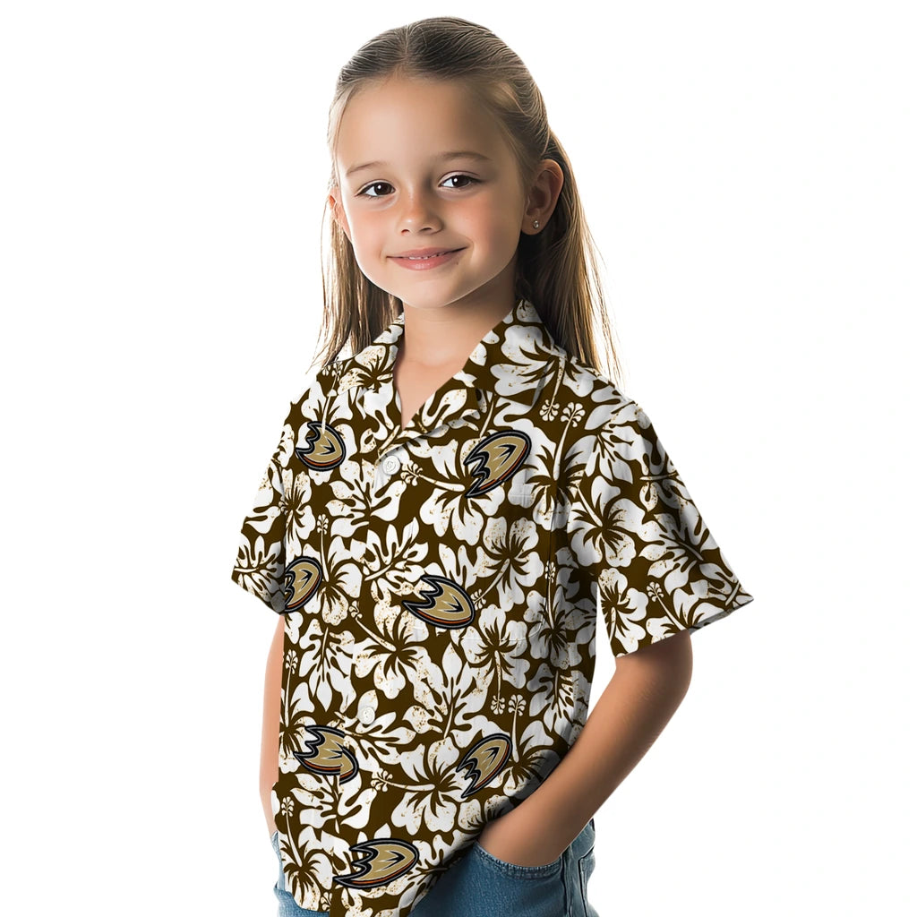 Anaheim Ducks Hawaiian Shirt - Hibiscus Motif – Moonbestprint