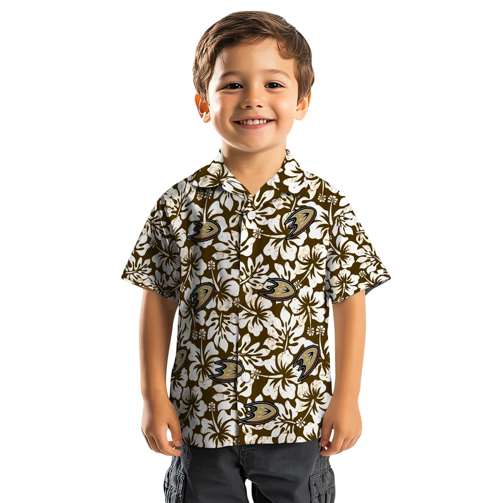 Anaheim Ducks Hawaiian Shirt - Hibiscus Motif – Moonbestprint