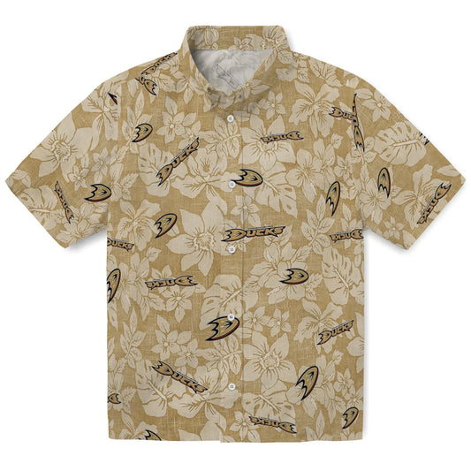 Anaheim Ducks Hawaiian Shirt - Hibiscus Oasis - Moonbestprint