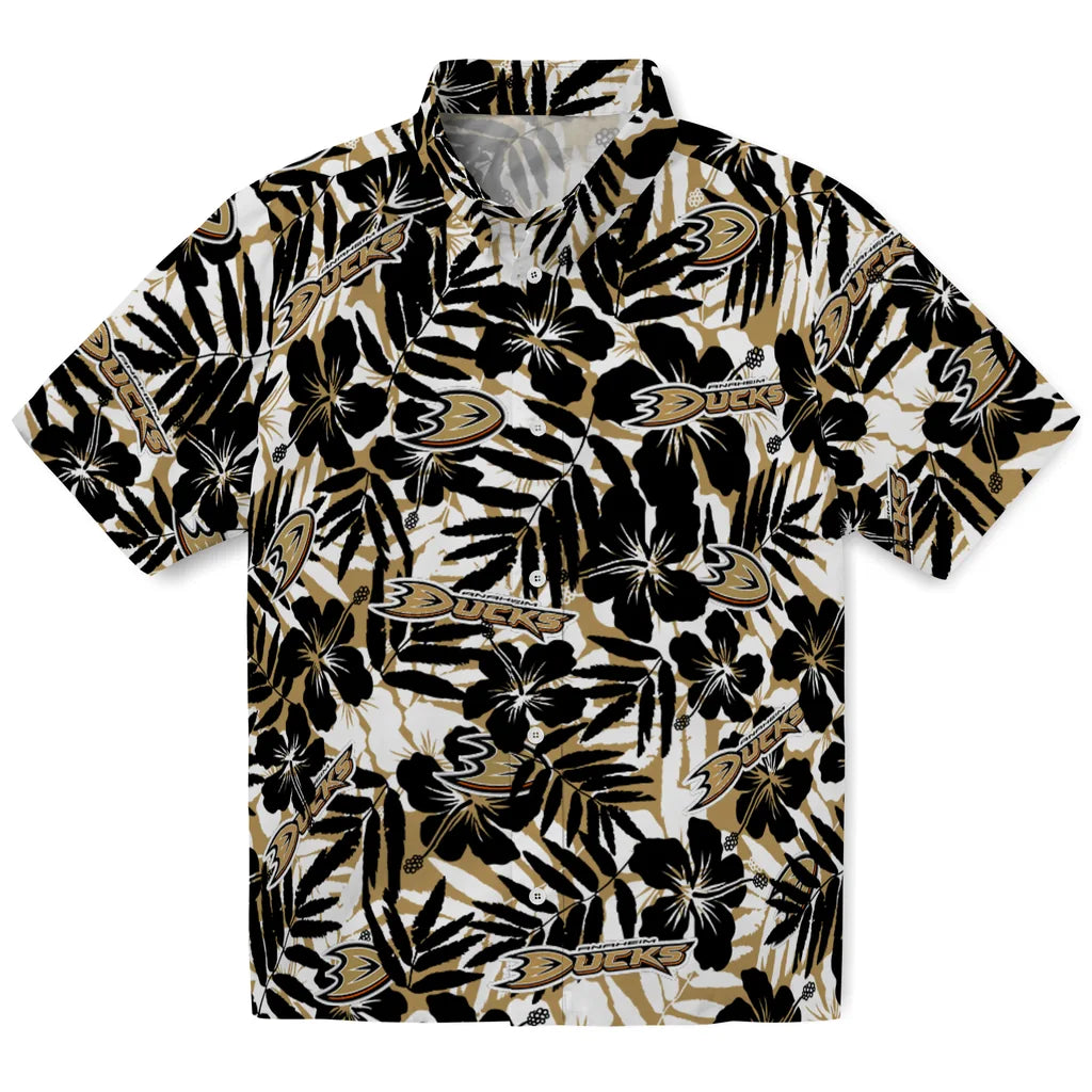 Anaheim Ducks Hawaiian Shirt - Hibiscus Overlay – Moonbestprint