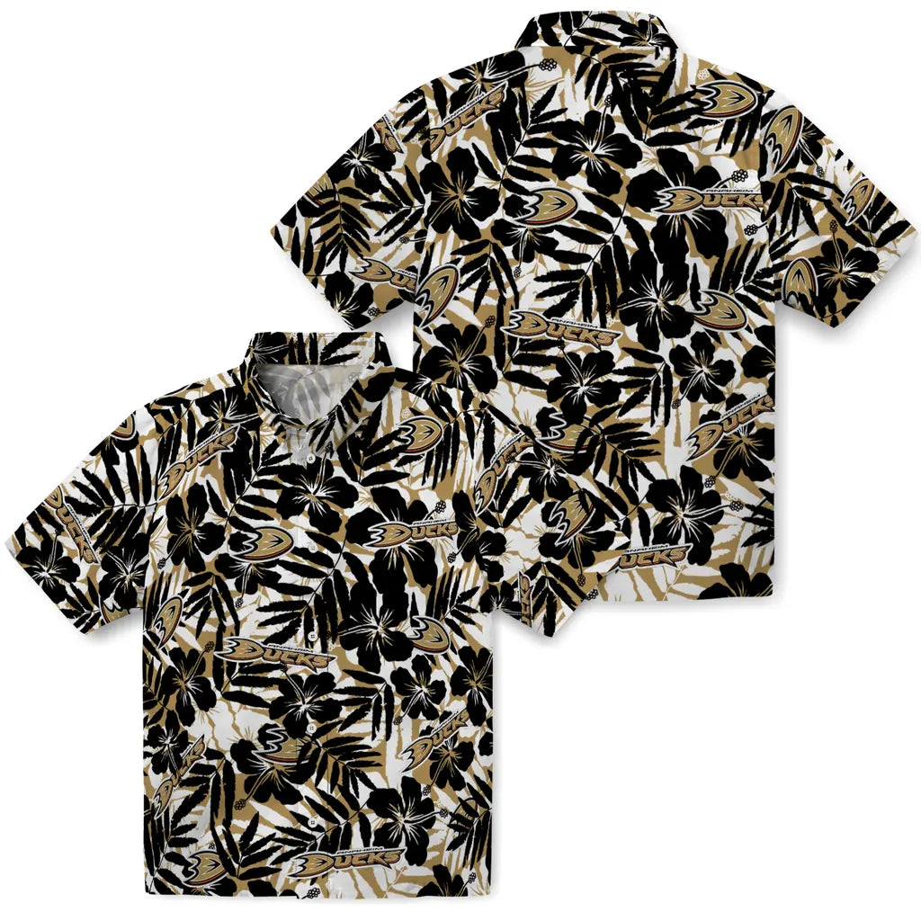 Anaheim Ducks Hawaiian Shirt - Hibiscus Overlay – Moonbestprint