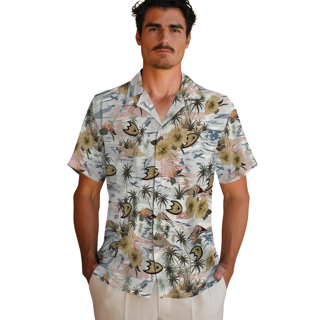 Anaheim Ducks Hawaiian Shirt - Hibiscus Seaside – Moonbestprint
