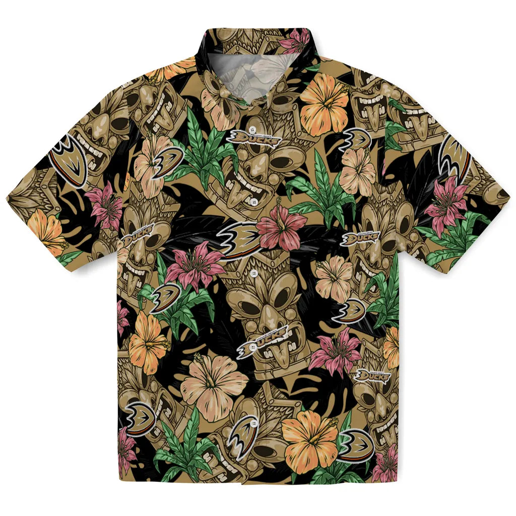 Anaheim Ducks Hawaiian Shirt - Hibiscus Tiki Jungle – Moonbestprint