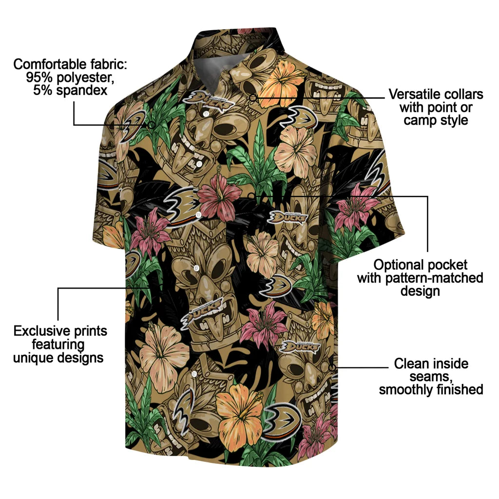 Anaheim Ducks Hawaiian Shirt - Hibiscus Tiki Jungle – Moonbestprint