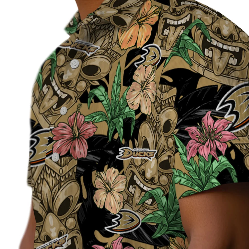 Anaheim Ducks Hawaiian Shirt - Hibiscus Tiki Jungle – Moonbestprint