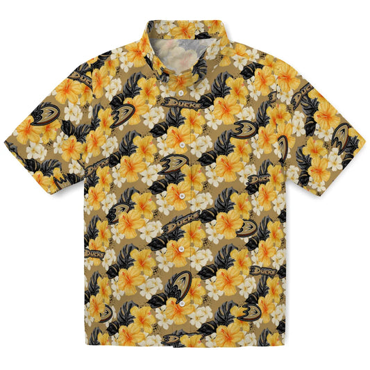 Anaheim Ducks Hawaiian Shirt - Hibiscus Tropics | Moonbestprint