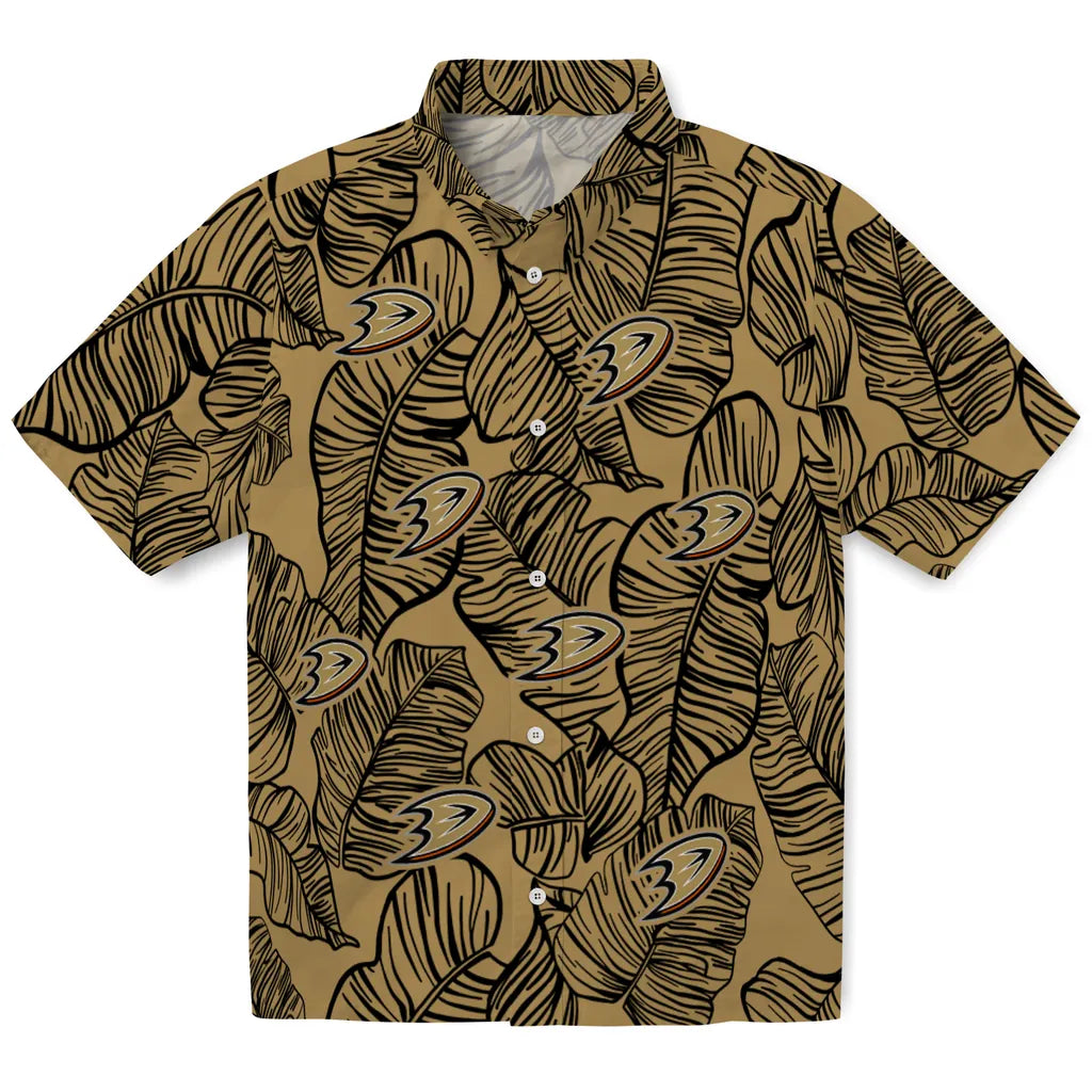 Anaheim Ducks Hawaiian Shirt - Leaf Outline – Moonbestprint