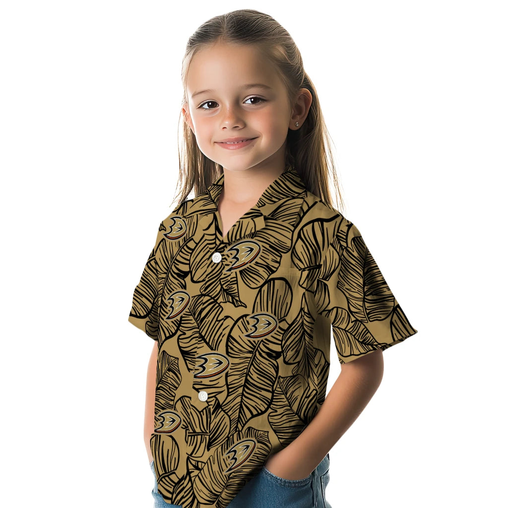 Anaheim Ducks Hawaiian Shirt - Leaf Outline – Moonbestprint