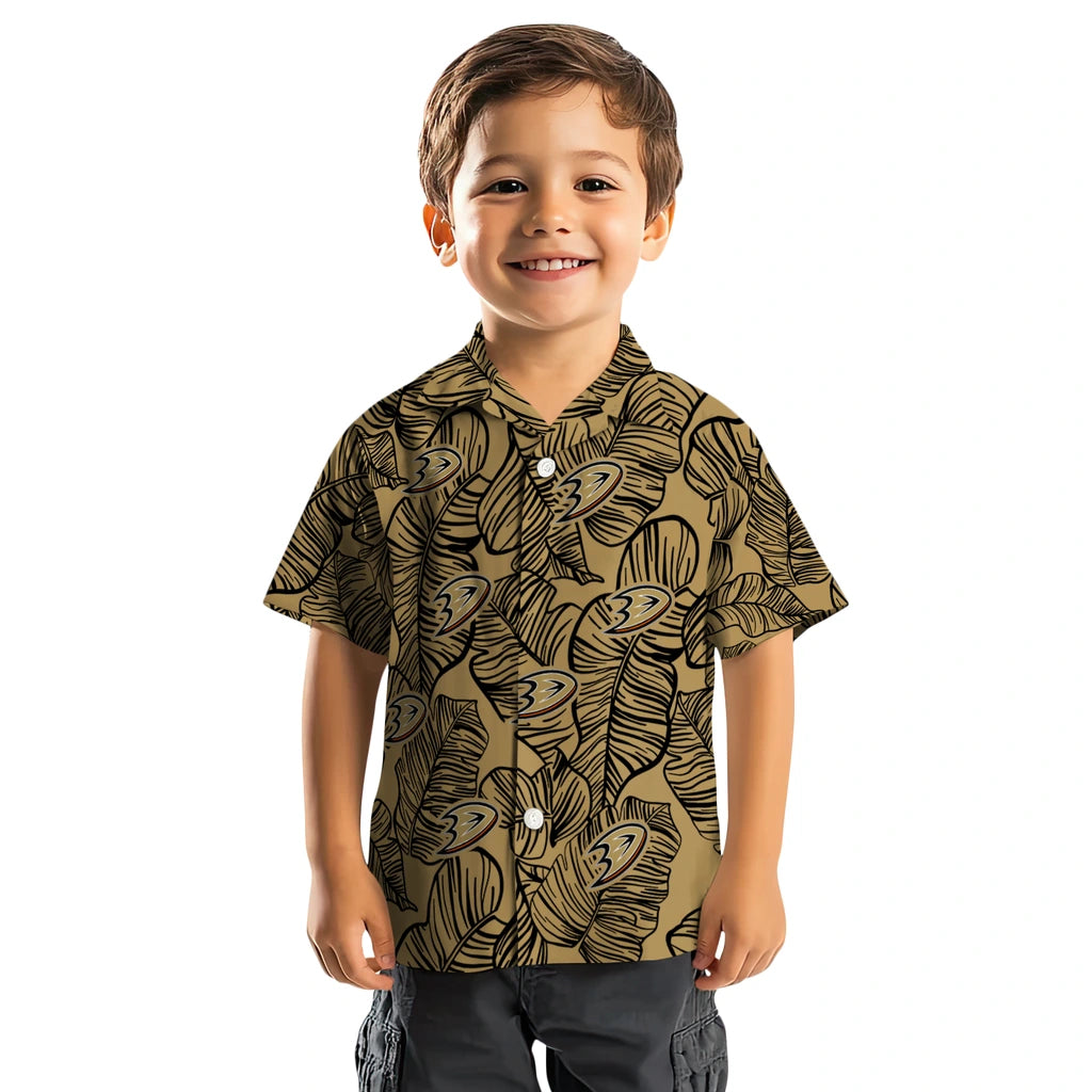 Anaheim Ducks Hawaiian Shirt - Leaf Outline – Moonbestprint