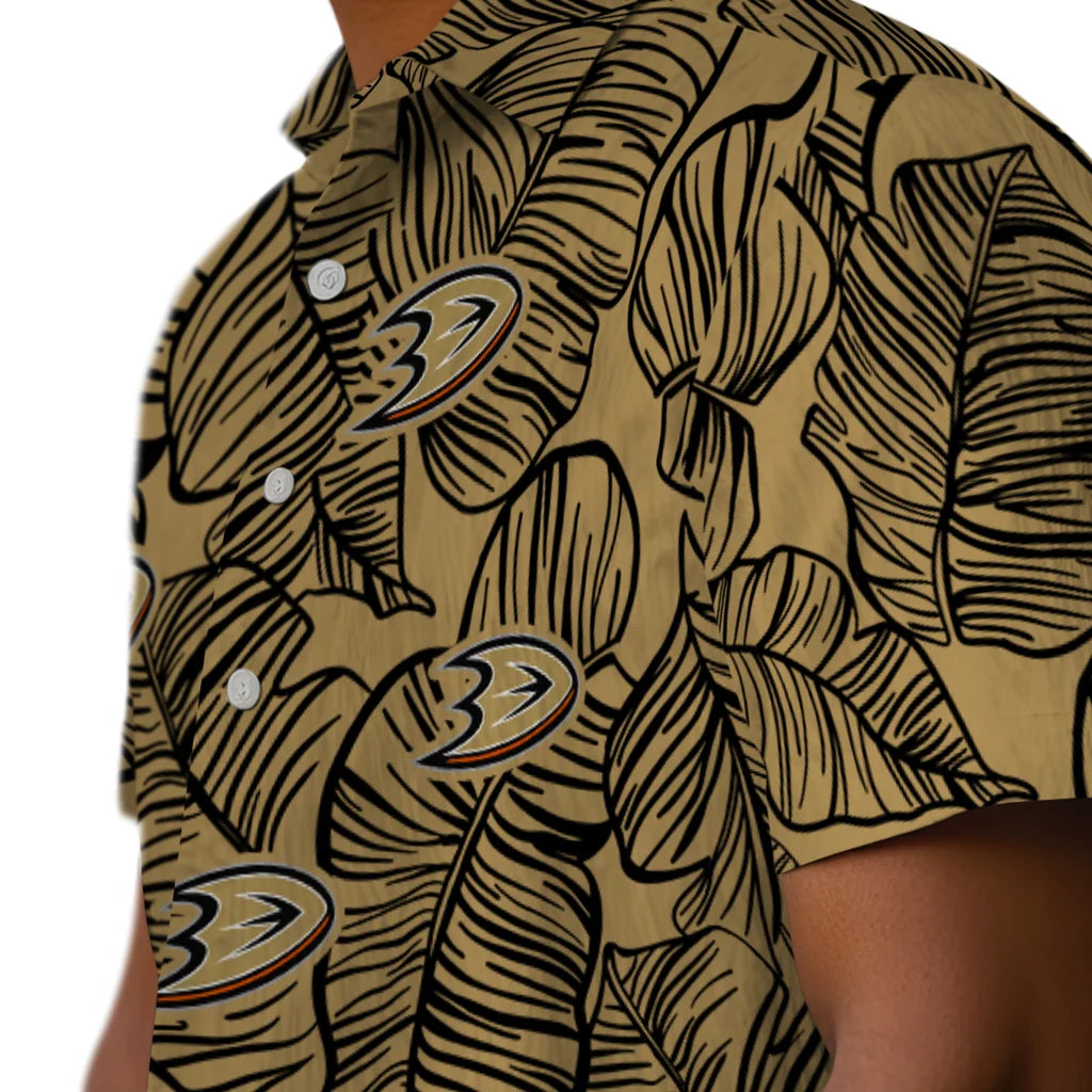 Anaheim Ducks Hawaiian Shirt - Leaf Outline – Moonbestprint