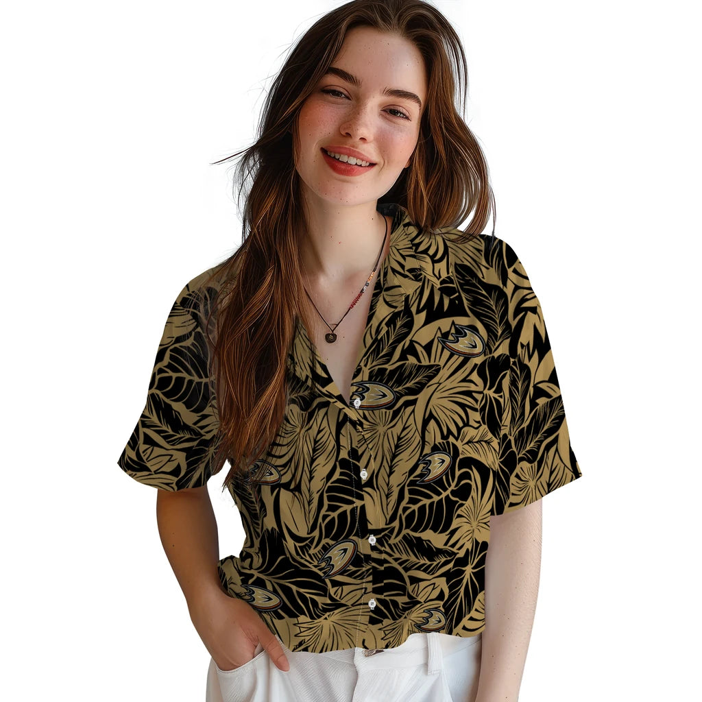 Anaheim Ducks Hawaiian Shirt - Monstera Layer – Moonbestprint