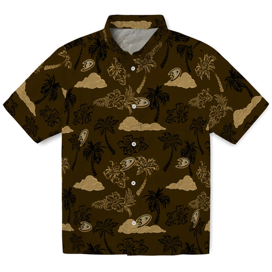 Anaheim Ducks Hawaiian Shirt - Palm And Clouds – Moonbestprint
