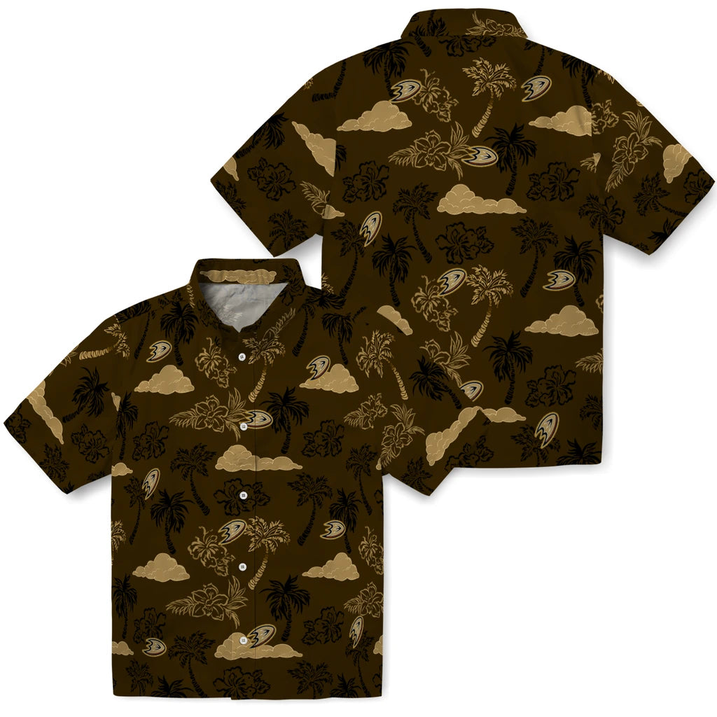Anaheim Ducks Hawaiian Shirt - Palm And Clouds – Moonbestprint