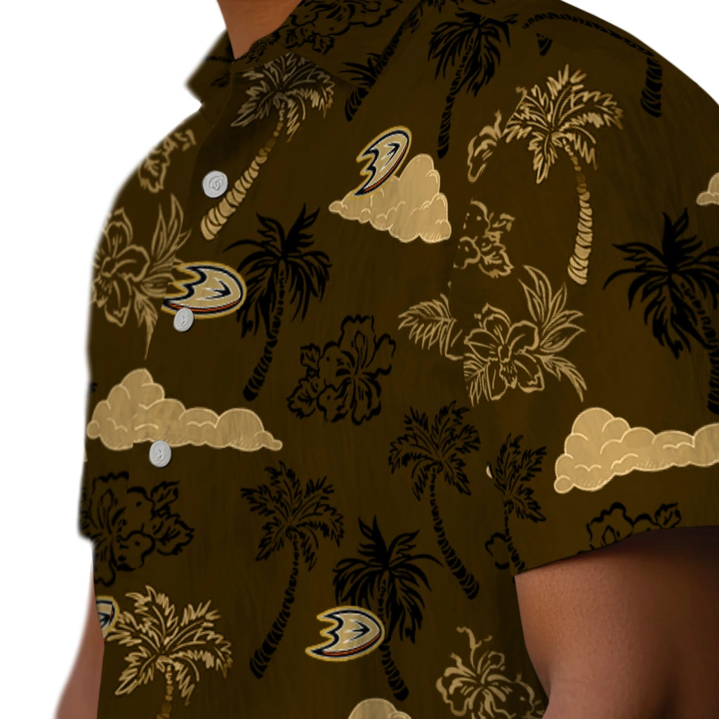 Anaheim Ducks Hawaiian Shirt - Palm And Clouds – Moonbestprint