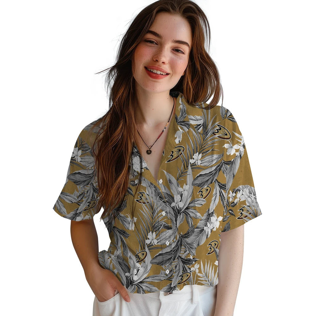 Anaheim Ducks Hawaiian Shirt - Palm Leaves – Moonbestprint