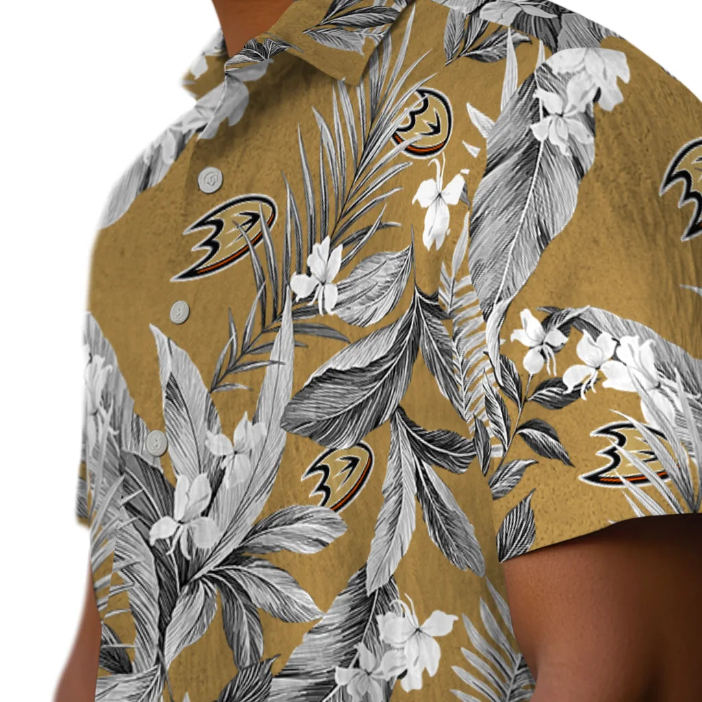 Anaheim Ducks Hawaiian Shirt - Palm Leaves – Moonbestprint