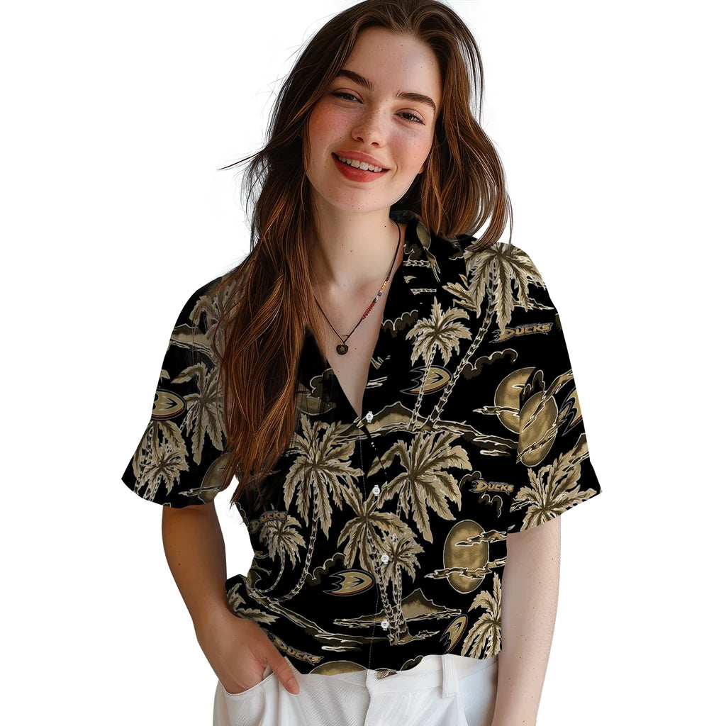 Anaheim Ducks Hawaiian Shirt - Palm Sunset – Moonbestprint