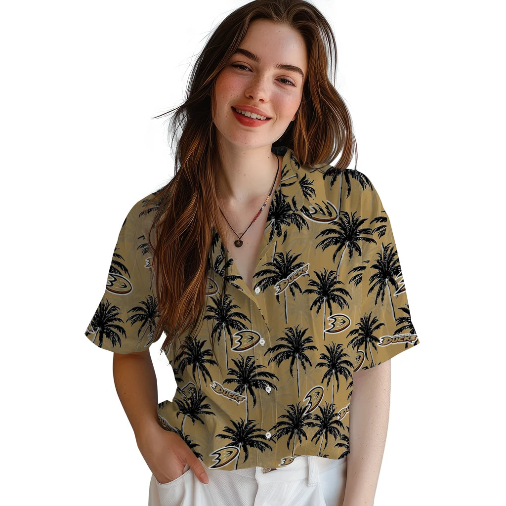 Anaheim Ducks Hawaiian Shirt - Palm Tree Motif – Moonbestprint