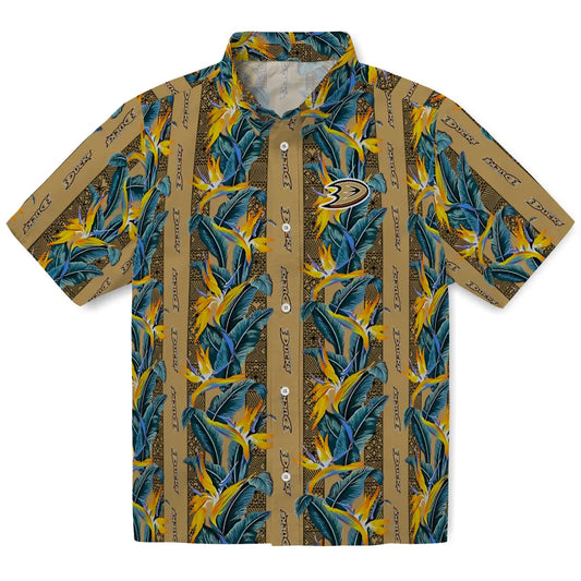 Anaheim Ducks Hawaiian Shirt - Paradise Vines - Moonbestprint