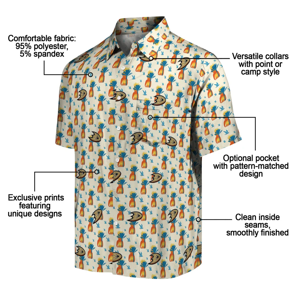 Anaheim Ducks Hawaiian Shirt - Pineapple Delight – Moonbestprint