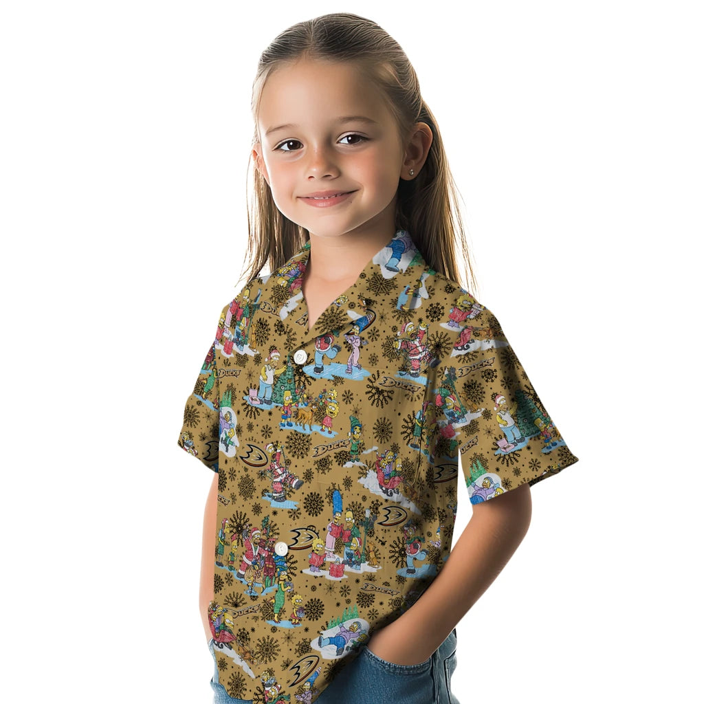 Anaheim Ducks Hawaiian Shirt - Simpsons Christmas – Moonbestprint