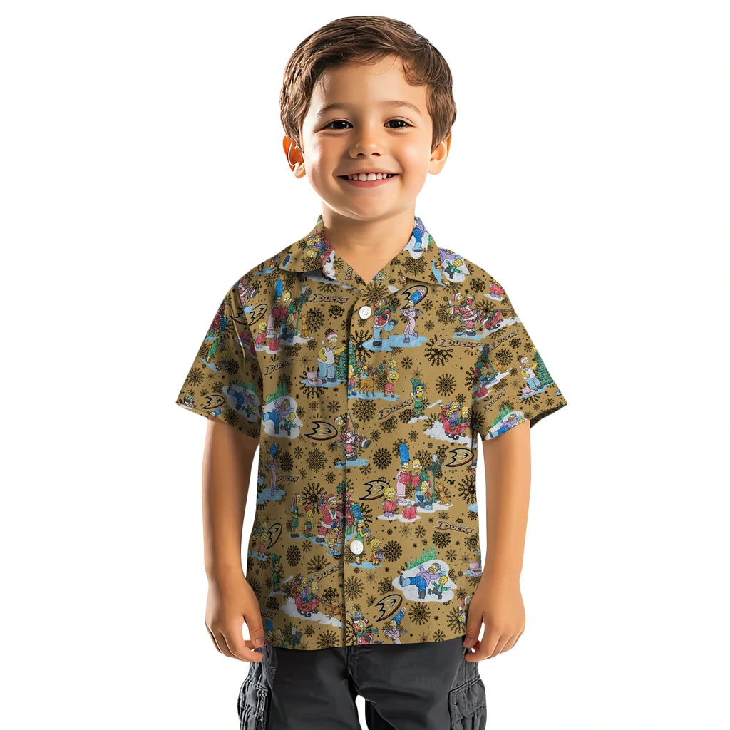 Anaheim Ducks Hawaiian Shirt - Simpsons Christmas – Moonbestprint