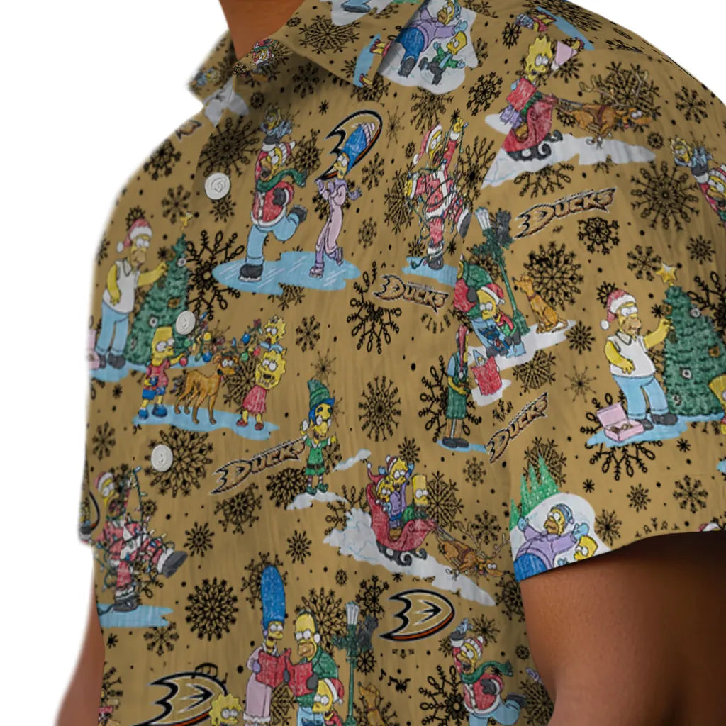 Anaheim Ducks Hawaiian Shirt - Simpsons Christmas – Moonbestprint