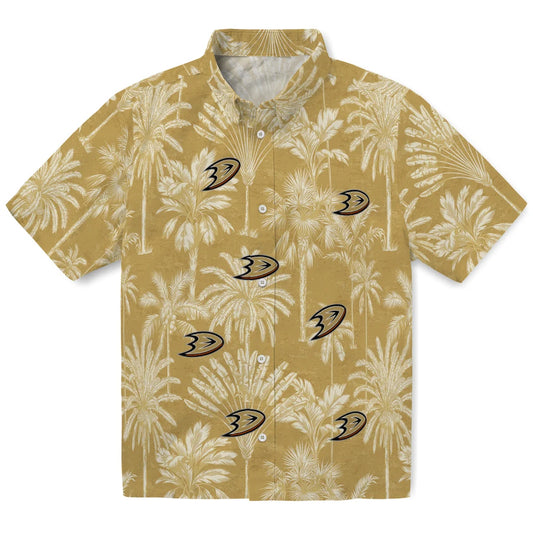 Anaheim Ducks Hawaiian Shirt - Vintage Palm Tree - Moonbestprint