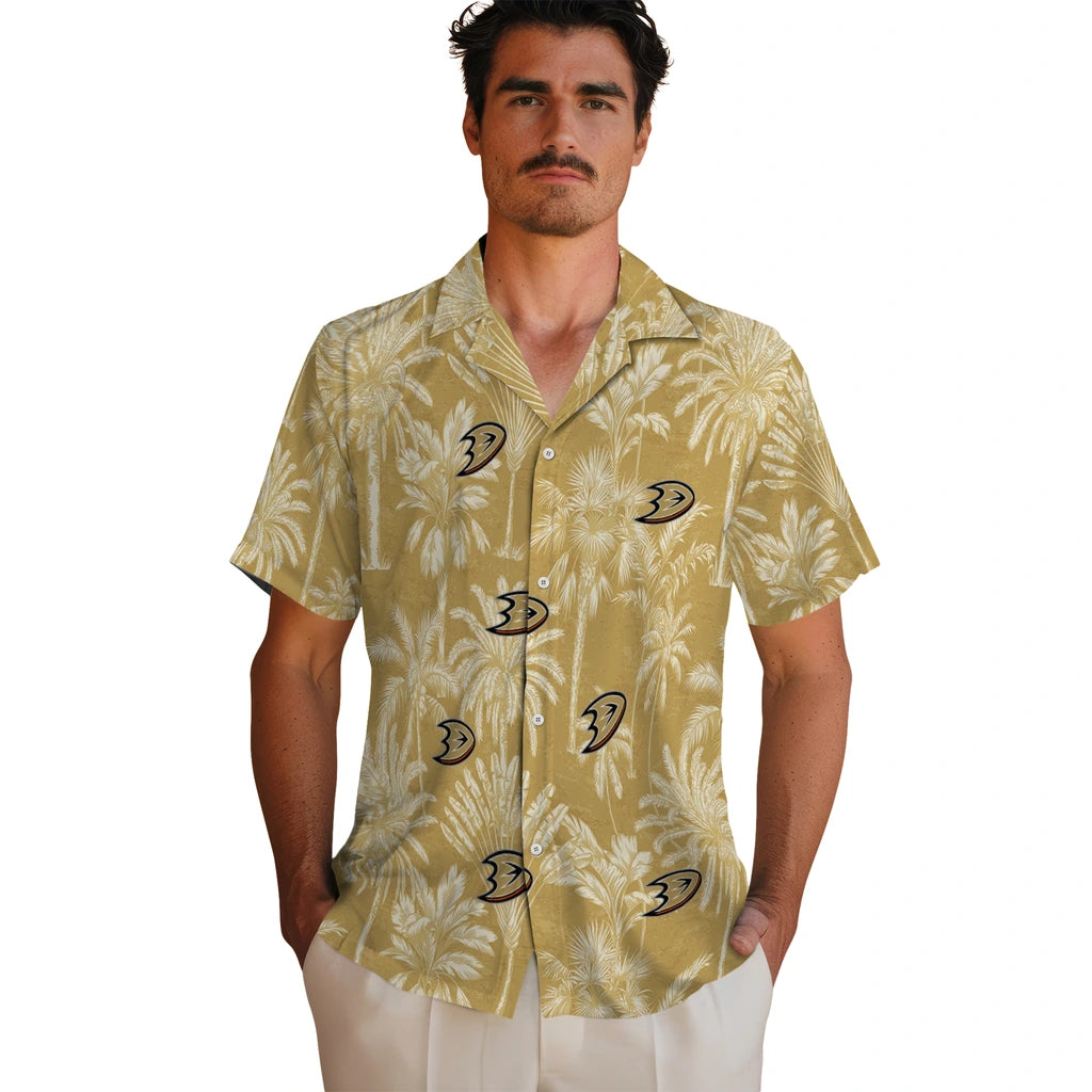 Anaheim Ducks Hawaiian Shirt - Vintage Palm Tree – Moonbestprint