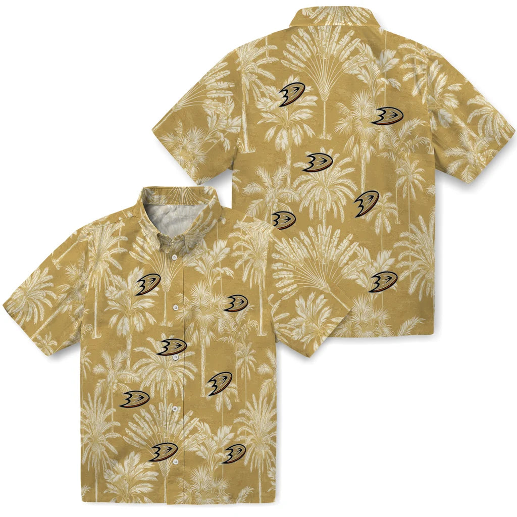 Anaheim Ducks Hawaiian Shirt - Vintage Palm Tree – Moonbestprint
