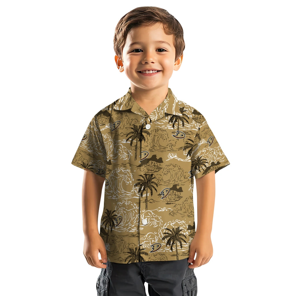 Anaheim Ducks Hawaiian Shirt - Wave Palm – Moonbestprint