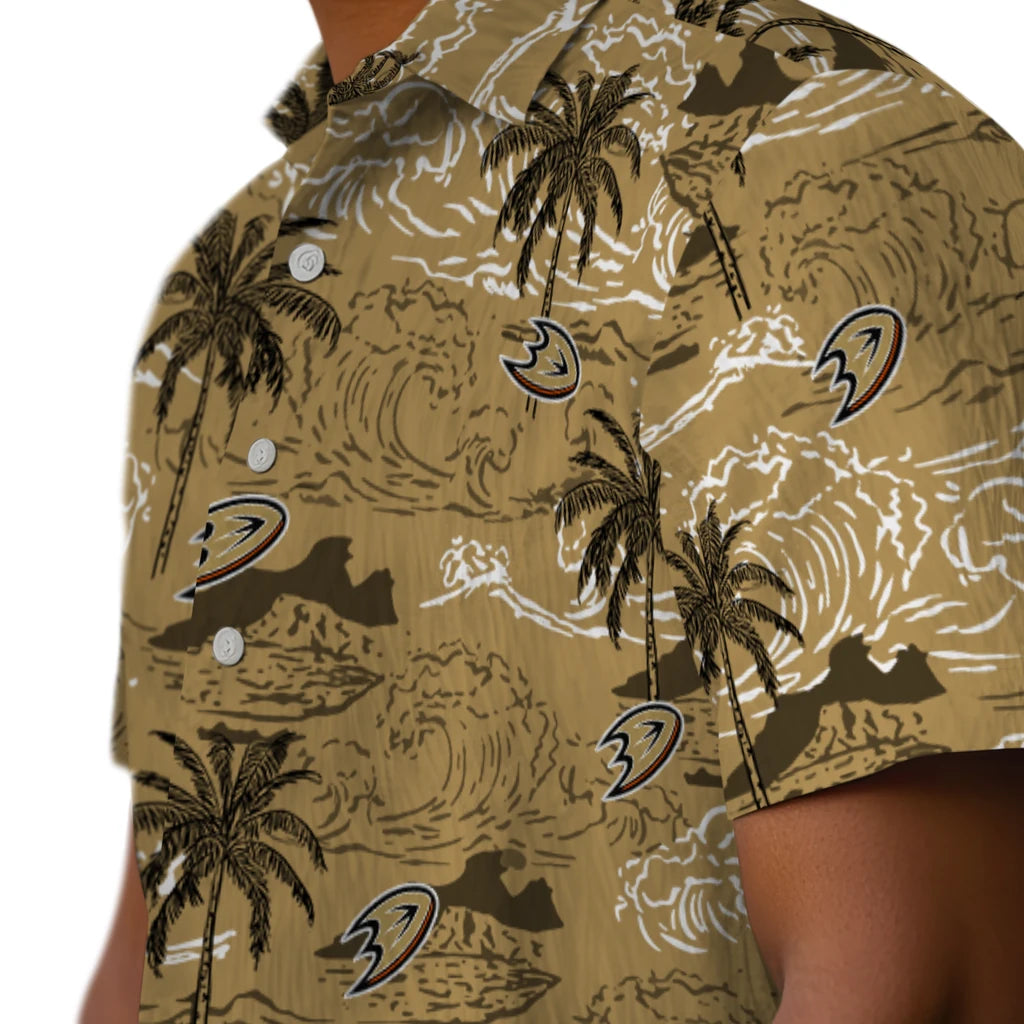 Anaheim Ducks Hawaiian Shirt - Wave Palm – Moonbestprint