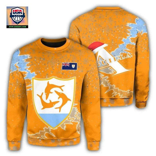 Anguilla Christmas Coat Of Arms Sweater X Style J78 ? Usalast