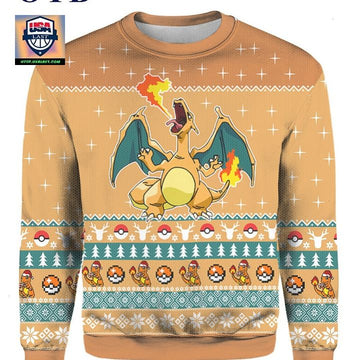 Anime Cartoon Charizard Christmas 3D Sweater ? Usalast