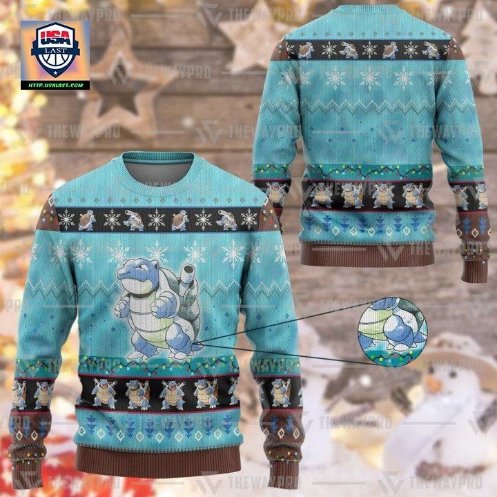 Anime Pokemon Blastoise Christmas Sweater ? Usalast