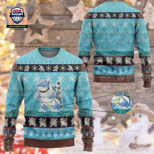 Anime Pokemon Blastoise Christmas Sweater ? Usalast