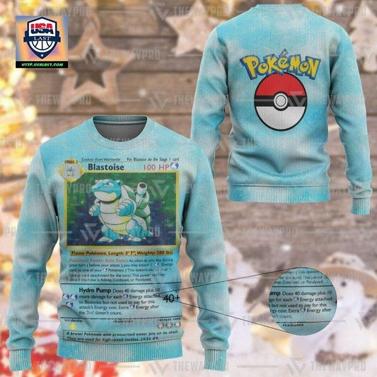 Anime Pokemon Blastoise Imitation Knitted Sweater ? Usalast