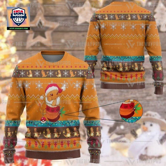 Anime Pokemon Charmander Christmas Sweater ? Usalast