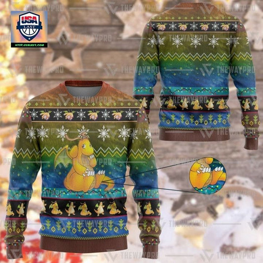 Anime Pokemon Dragonite Christmas Sweater ? Usalast