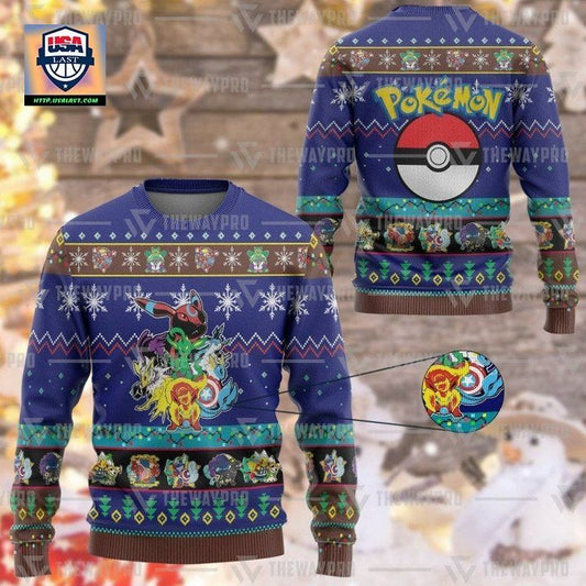 Anime Pokemon Eevengers Christmas Sweater ? Usalast