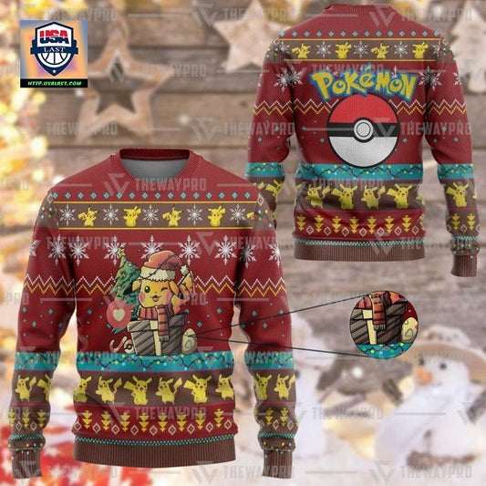 Anime Pokemon Electric Gift Christmas Sweater ? Usalast