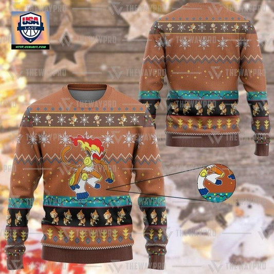 Anime Pokemon Infernape Christmas Sweater ? Usalast