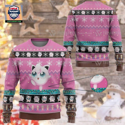Anime Pokemon Jigglypuff Christmas Sweater ? Usalast