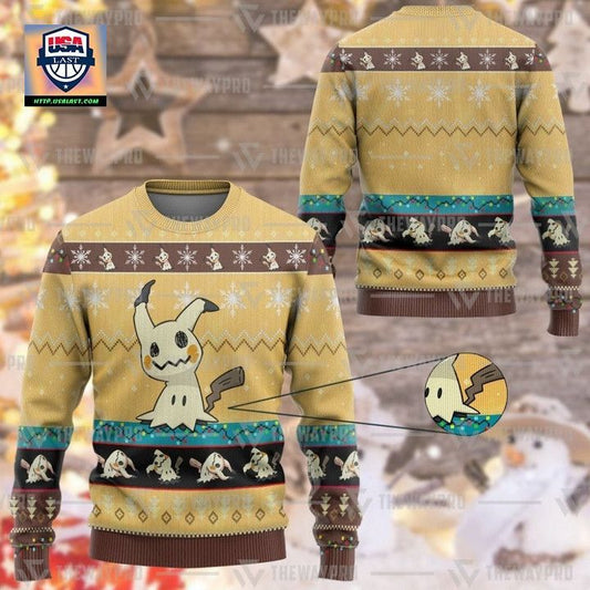 Anime Pokemon Mimikyu Christmas Sweater ? Usalast