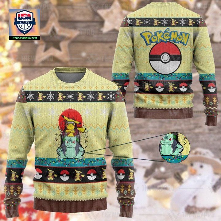Anime Pokemon Pikuto Christmas Sweater ? Usalast