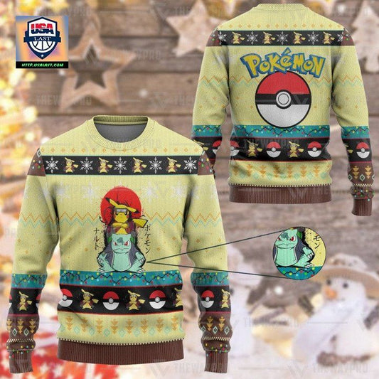Anime Pokemon Pikuto Christmas Sweater ? Usalast