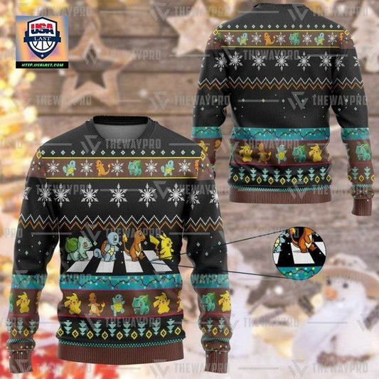 Anime Pokemon Road Crossing Christmas Sweater ? Usalast